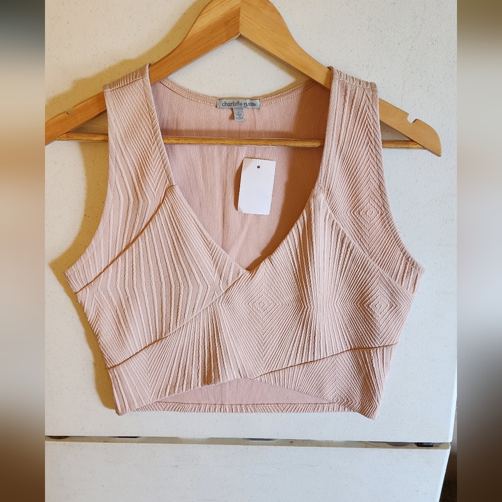 Blush pink crop top